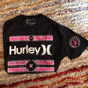 Black and Pink Hurley T-shirt
